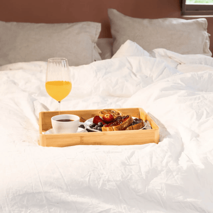Tray Brisa with handle Bamboo 28cm