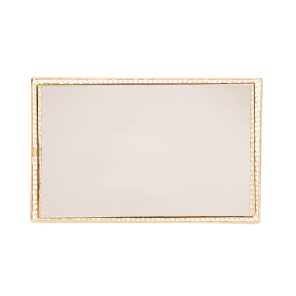 Metal tray Barcelona Mirrored Gold 21cm