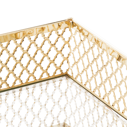 Metal tray Barcelona Mirrored Gold 21cm