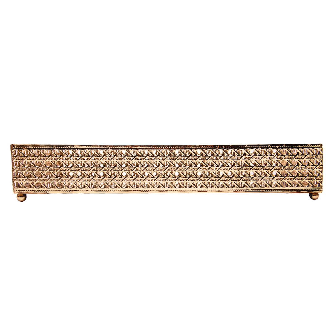 Metal tray Versailles with mirror Gold 38cm