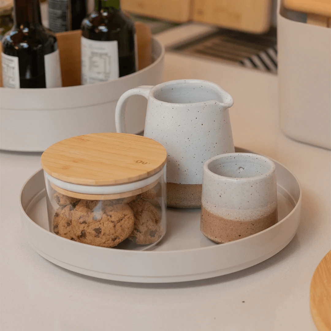 Rotating organizer Lume Plastic Beige 25,5cm