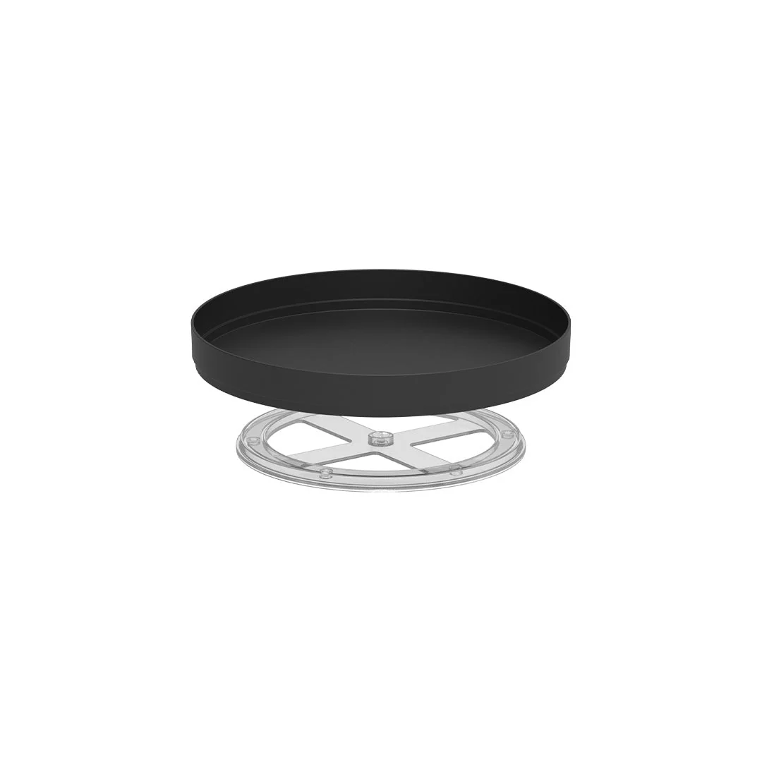 Rotating organizer Lume Plastic Black 25,5cm