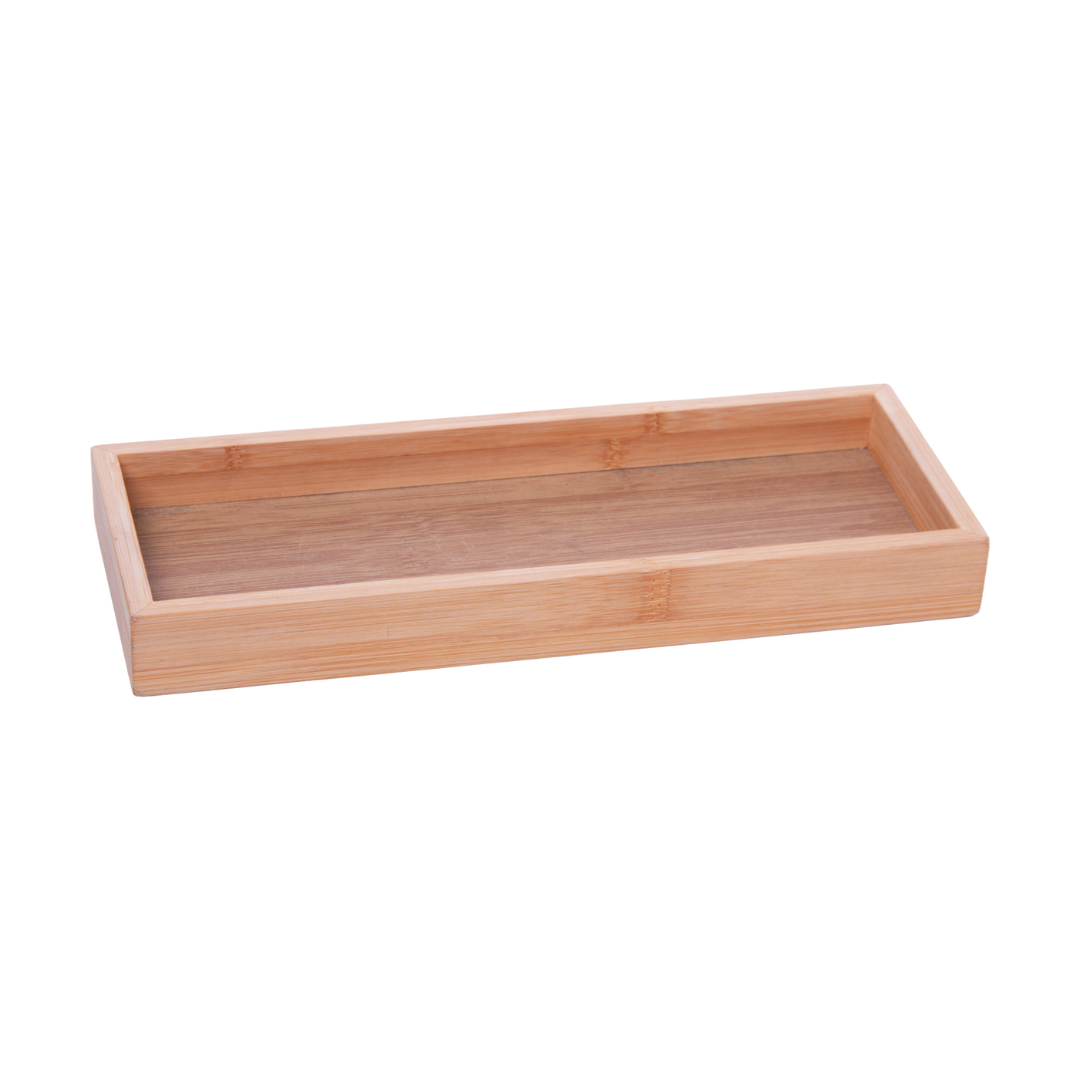 Rectangular tray in bamboo Nature 28cm
