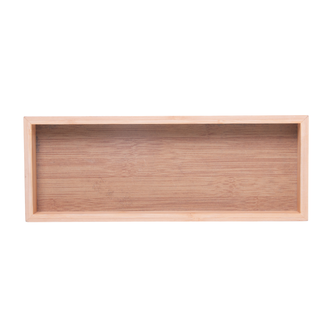 Rectangular tray in bamboo Nature 28cm
