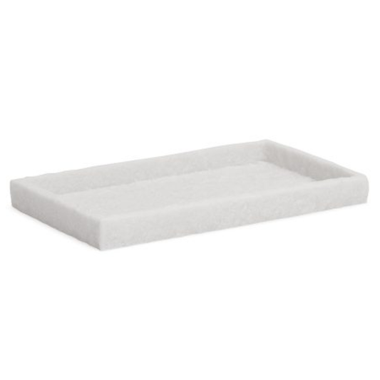 Rectangular tray in polyresin White 20,5cm