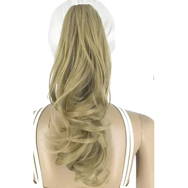 Rabo de cavalo com presilha fibra premium 35 cm
