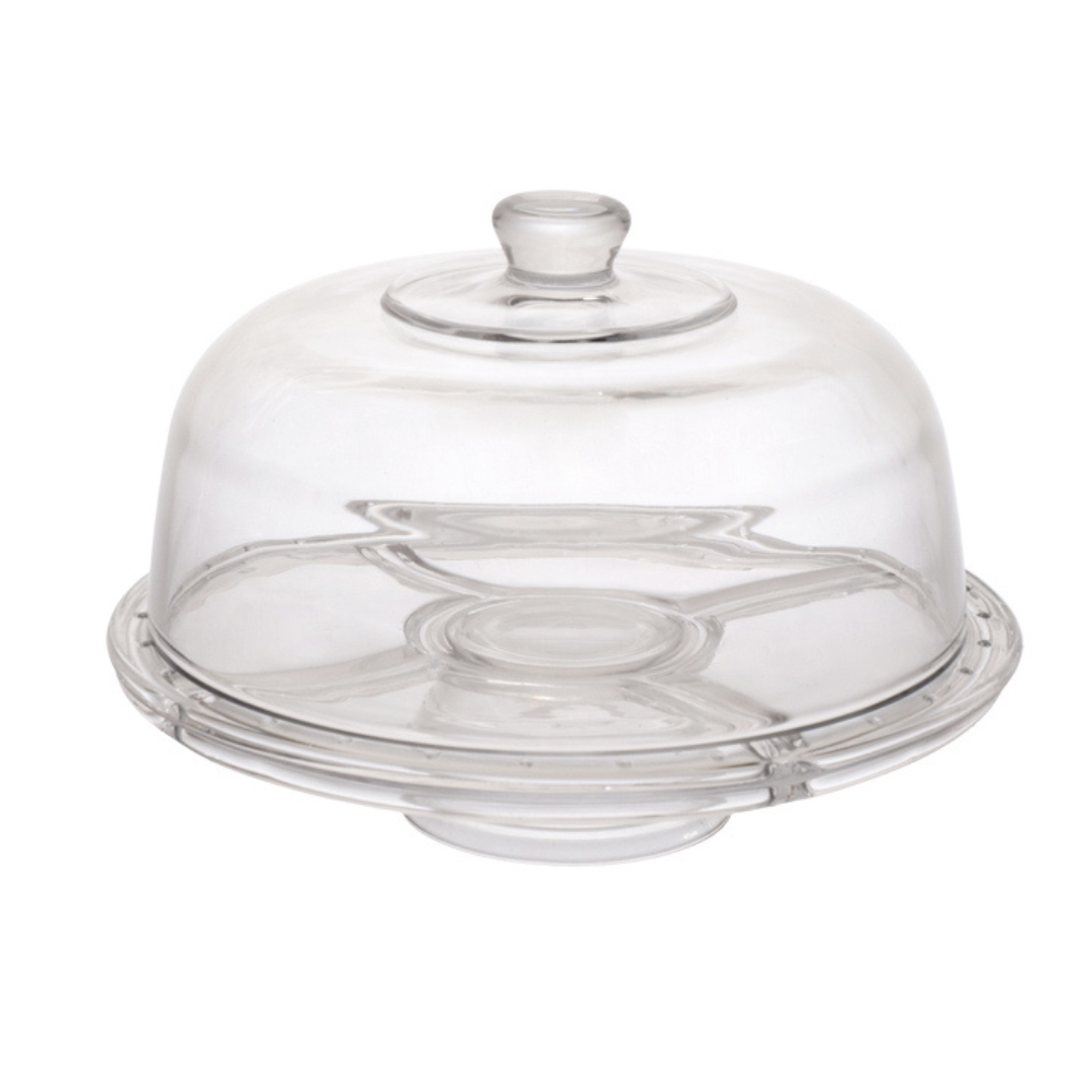 Cake stand 6 in 1 of Glass with lid Classic 30,7cm