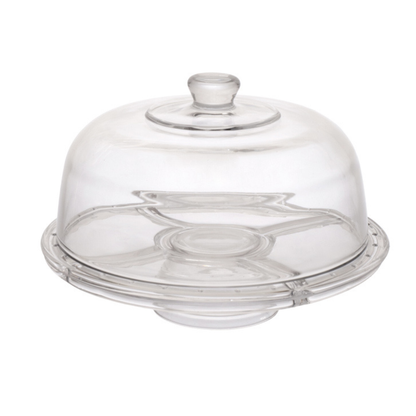 Cake stand 6 in 1 of Glass with lid Classic 30,7cm