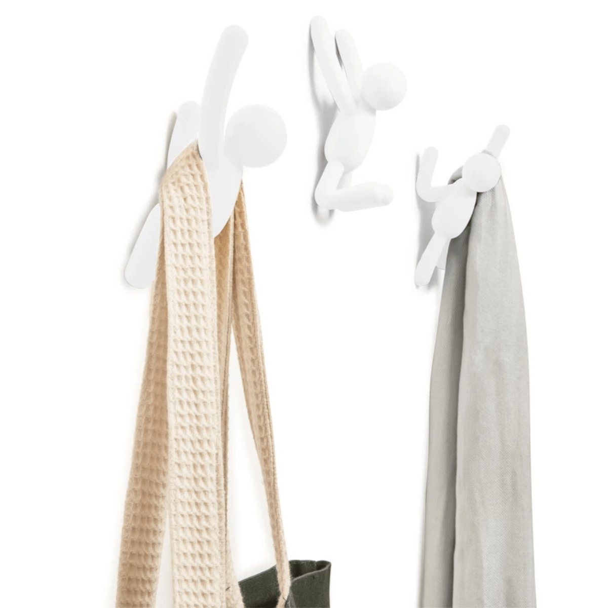 Buddy Set Wall hook rack White - 3 Pieces