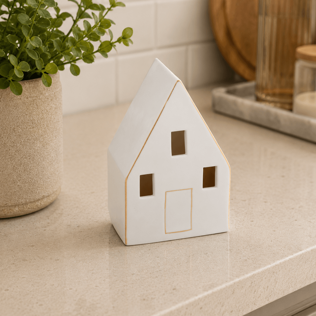 Sculpture Shelter house of light Ceramic 13,5cm