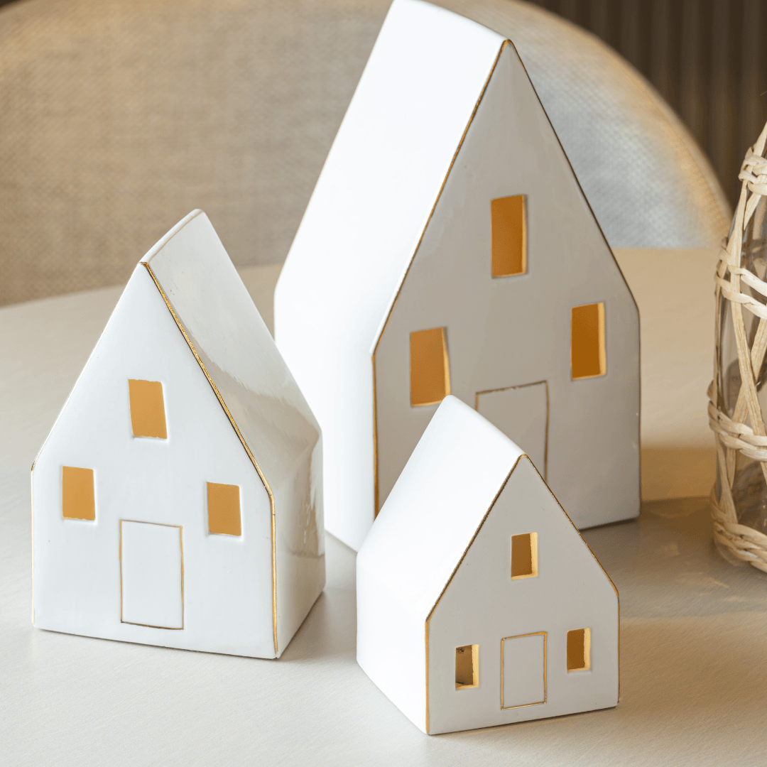 Sculpture Shelter house of light Ceramic 9cm