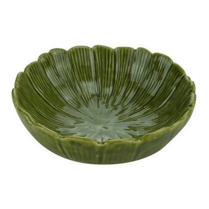 Ceramic centerpiece Leaf Folha of Banana Green 20cm