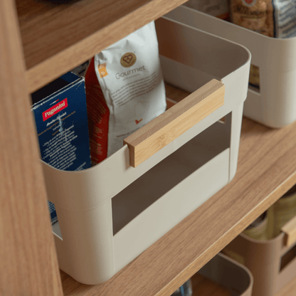 Basket Lume Plastic and bamboo Beige 7,5L