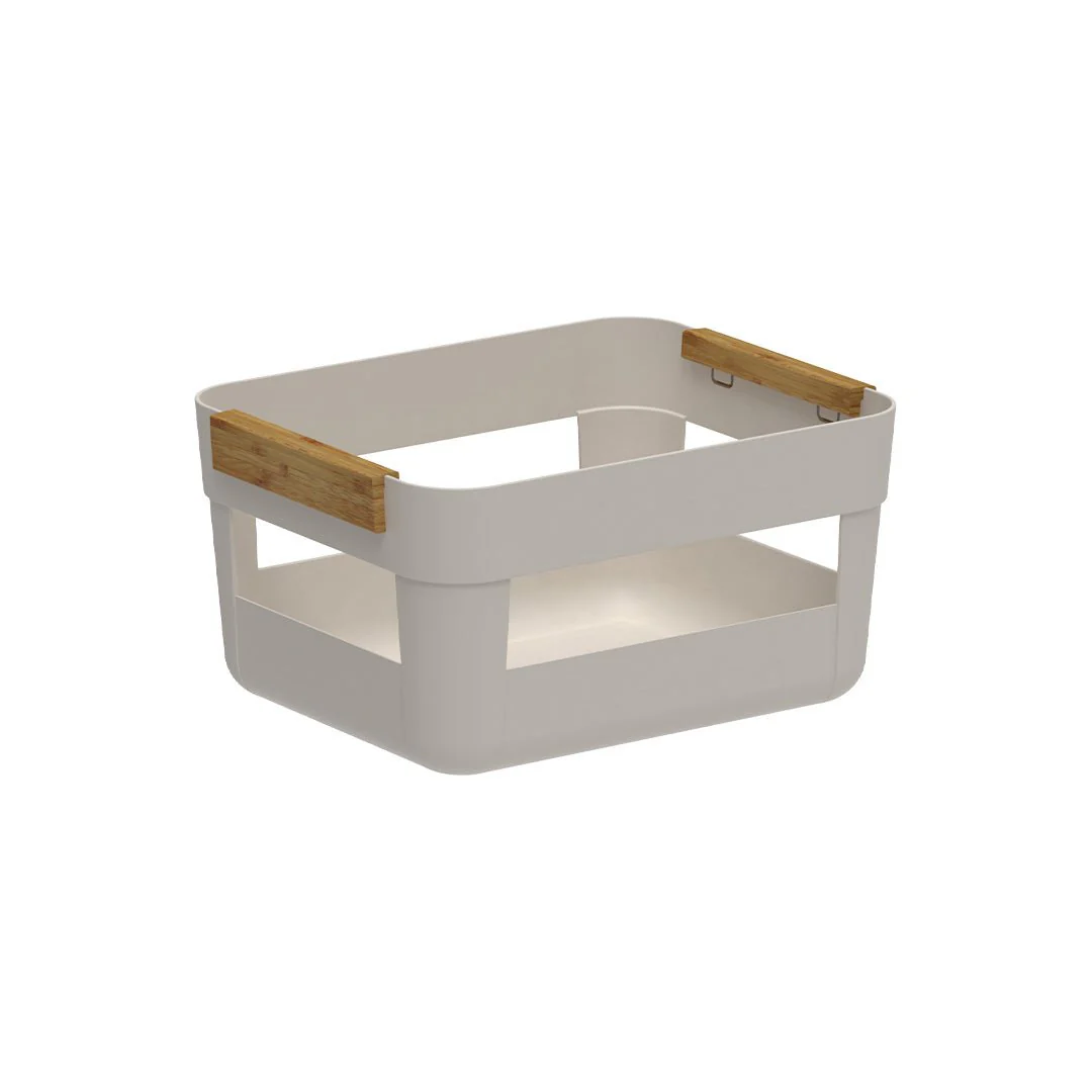 Basket Lume Plastic and bamboo Beige 7,5L