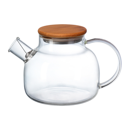 Glass kettle Stanford with Strainer and Lid of Bamboo 1 Liter