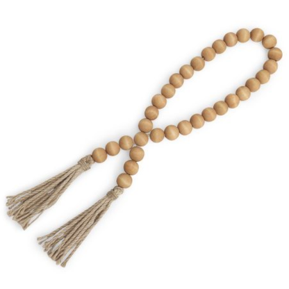 Decorative garland of Wood and Jute Brown 52,5cm