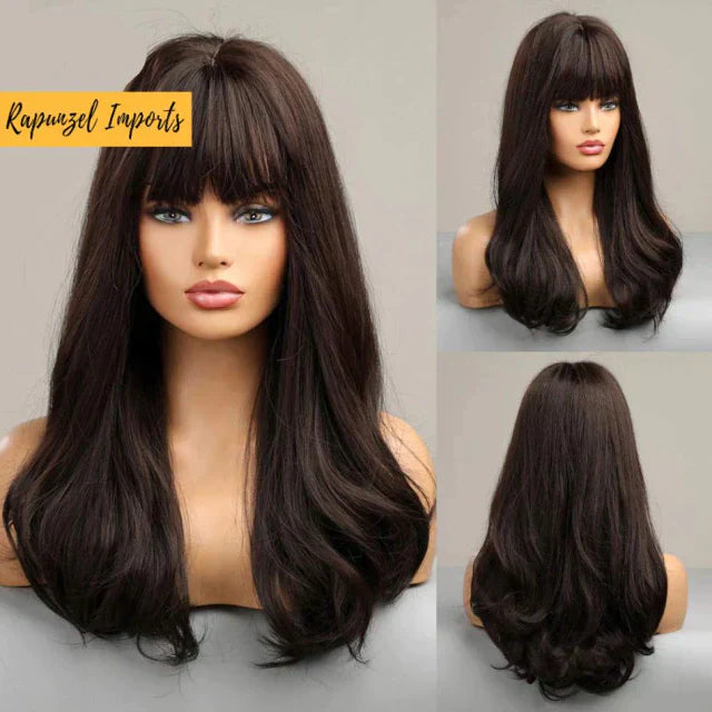 Peruca wig tamanho médio orgânica fibra premium