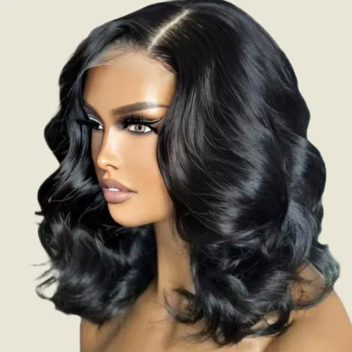 Lace wig de cabelo natural corte reto