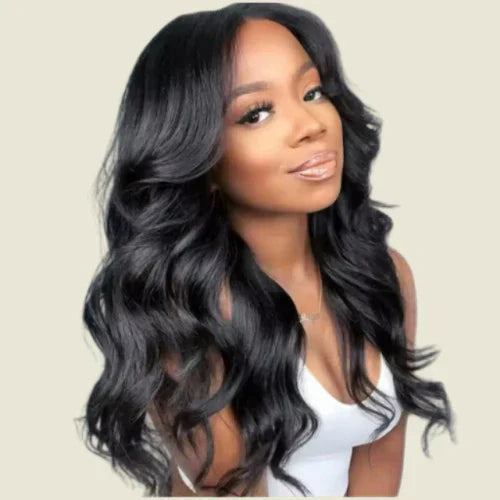 Lace wig de cabelo natural corte reto