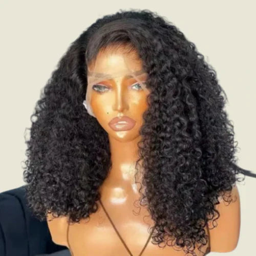 Lace wig de cabelo natural corte reto
