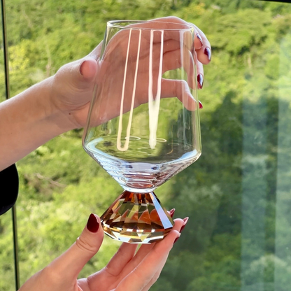 Wine glass of Glass for wine Tinto Diamond Amber