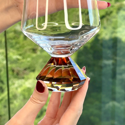 Wine glass of Glass for wine Tinto Diamond Amber