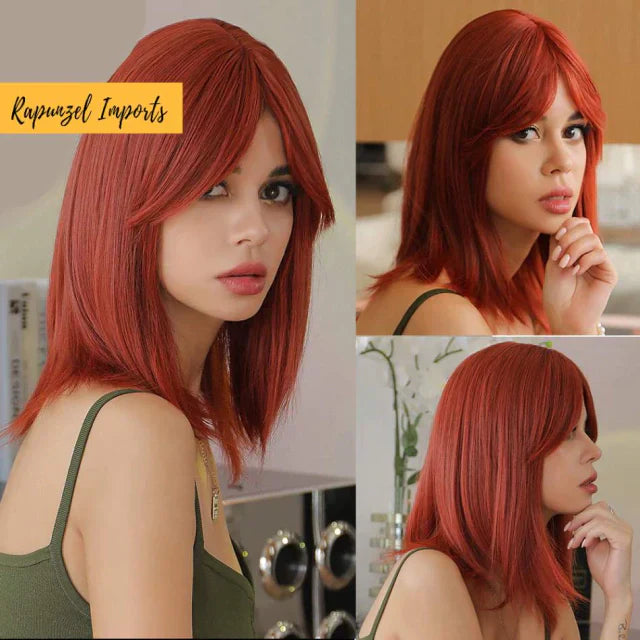Peruca wig tamanho médio orgânica fibra premium