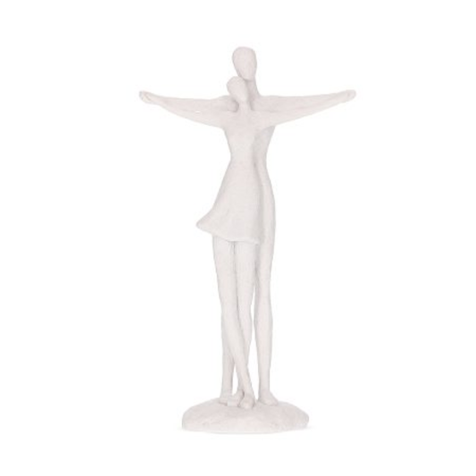 Sculpture Couple in polyresin White 30,5cm