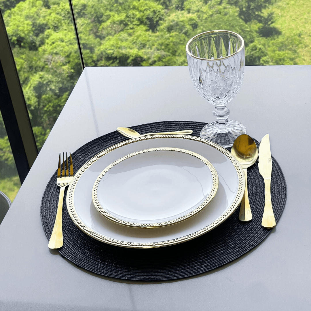 Flatware set Gold Stainless steel 24 Pieces