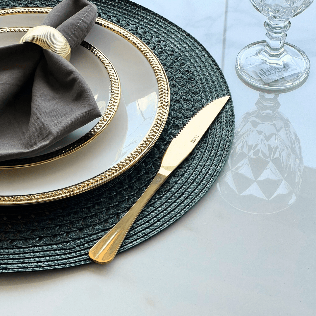 Flatware set Gold Stainless steel 24 Pieces