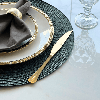Flatware set Gold Stainless steel 24 Pieces