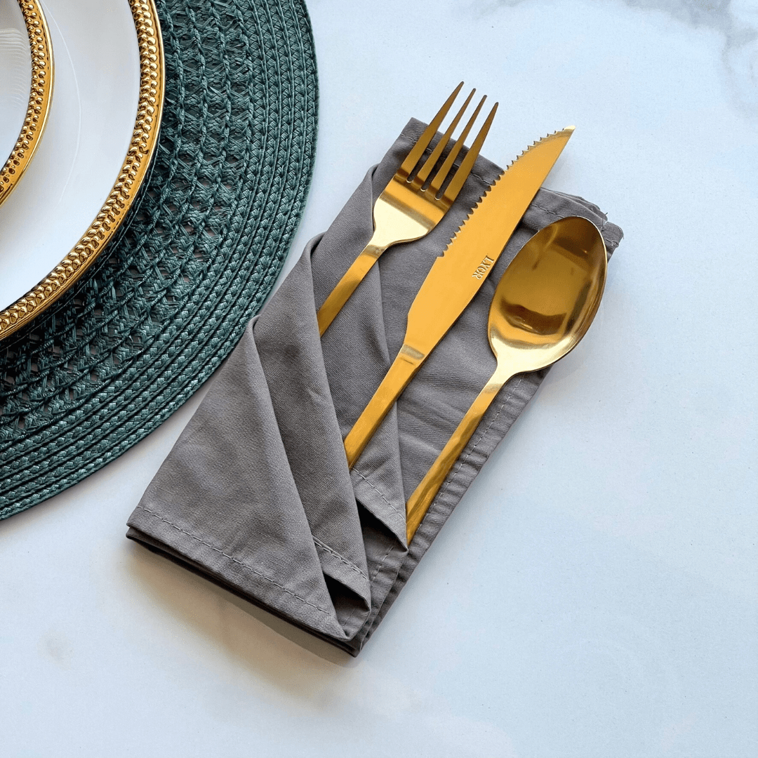 Flatware set Gold Stainless steel 24 Pieces