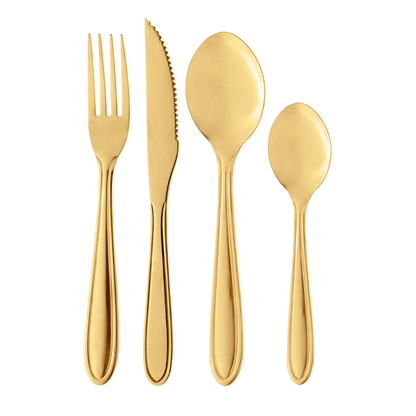 Stainless steel flatware set Gastro Gold 24 Pieces