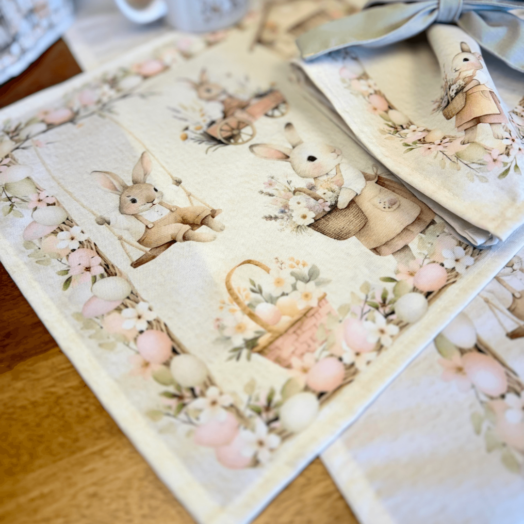 Placemat Farmer bunnies Easter 34cm x 44cm
