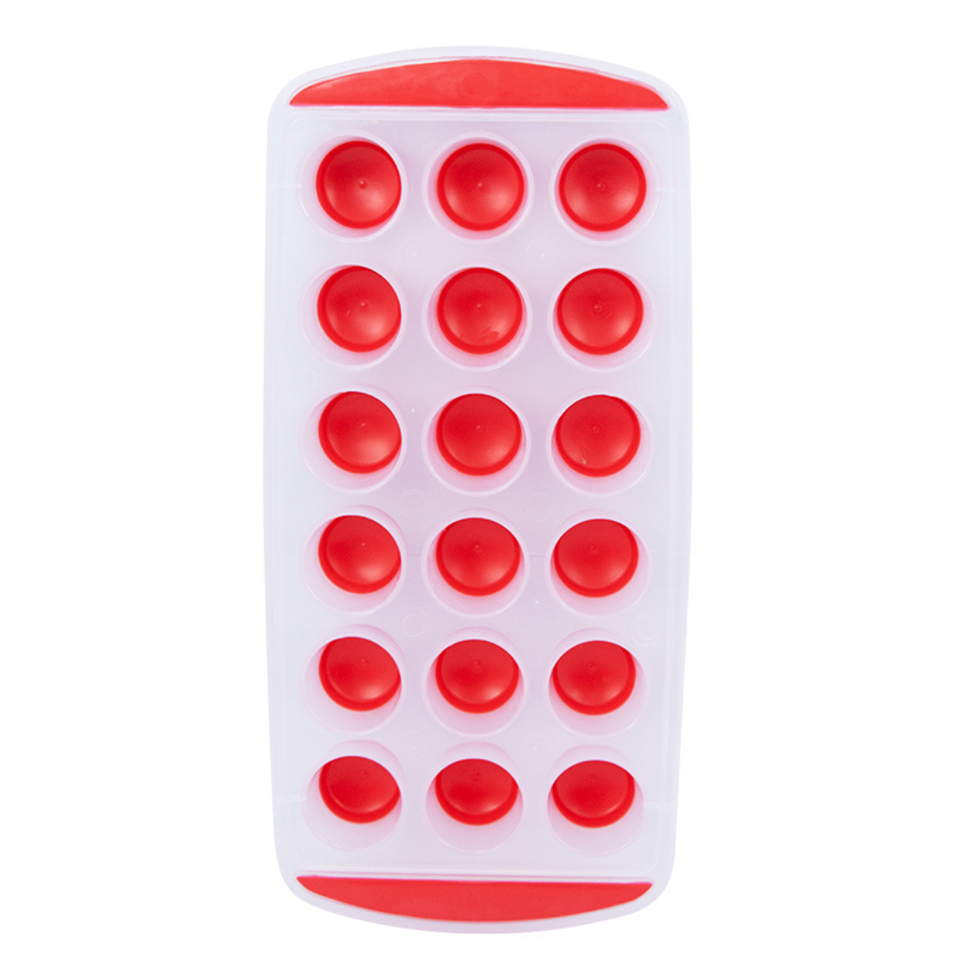 18-round-cube ice tray Red