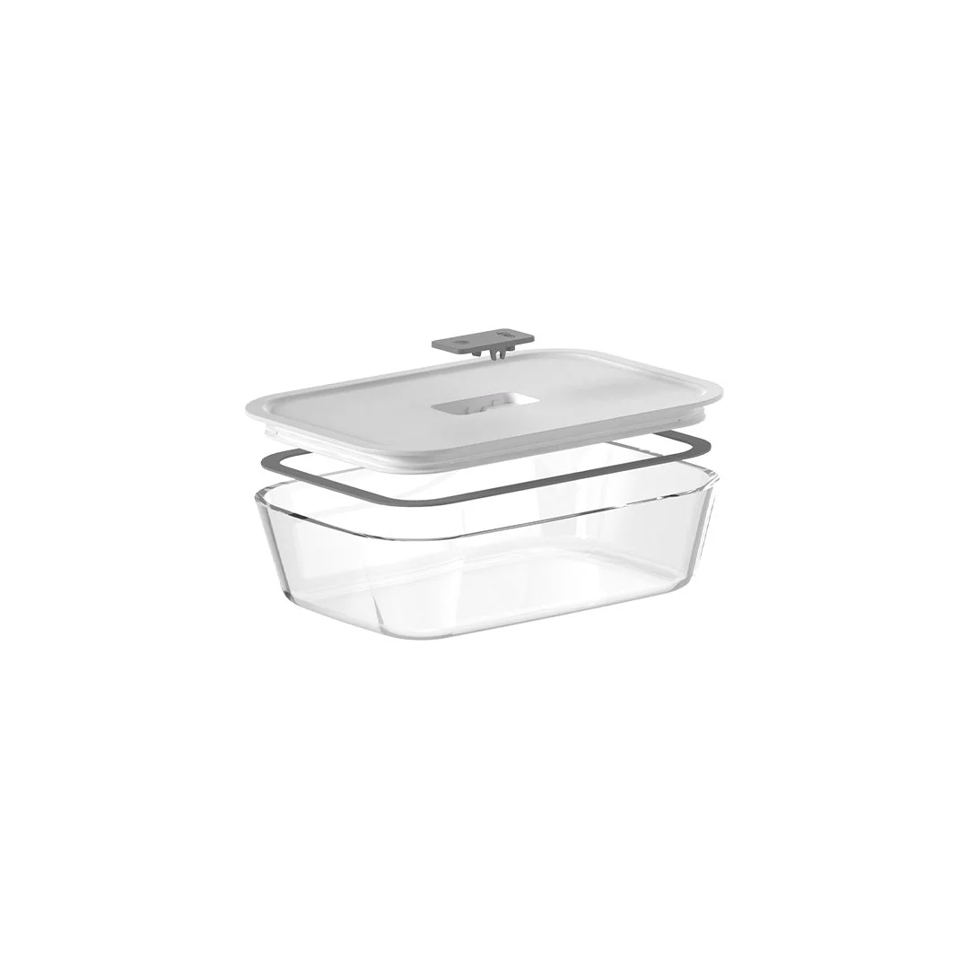 Airtight glass jar Lid White Fresh Lock 1,2L