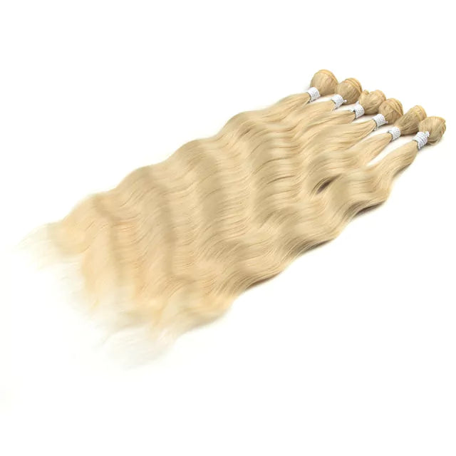 Cabelo ondulado para entrelace orgânico com 6 unidades