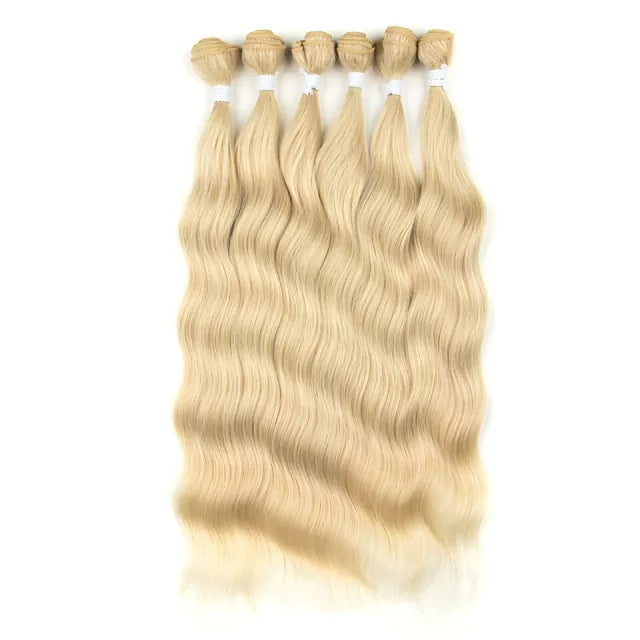 Cabelo ondulado para entrelace orgânico com 6 unidades