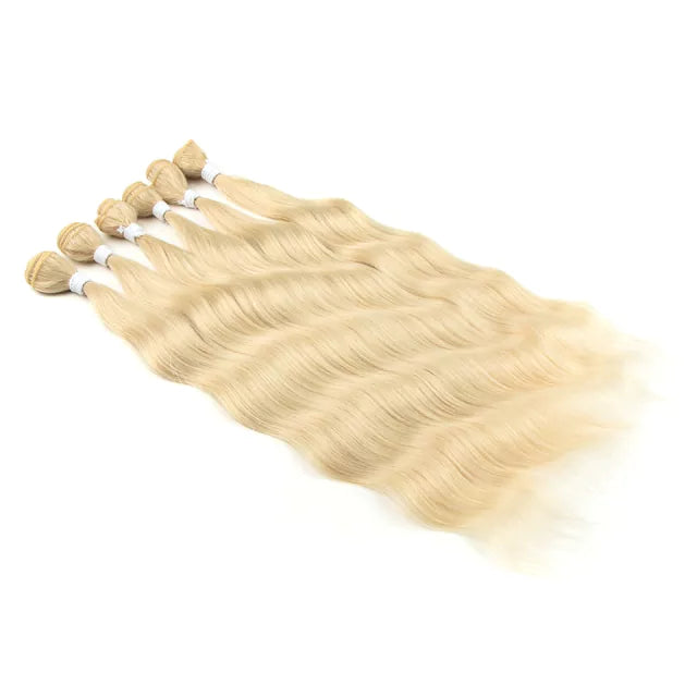 Cabelo ondulado para entrelace orgânico com 6 unidades