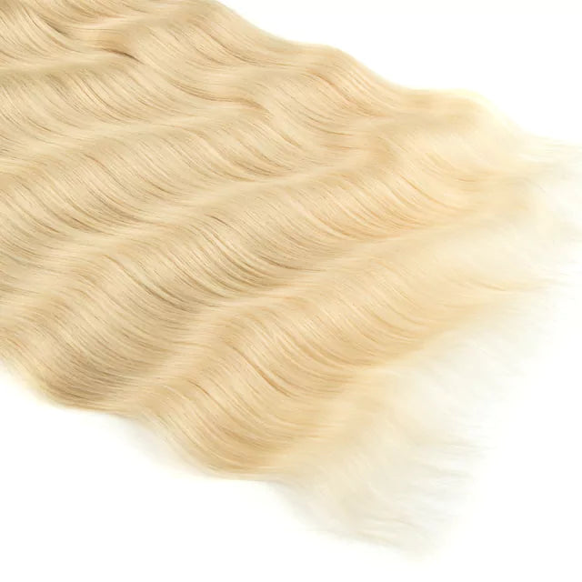 Cabelo ondulado para entrelace orgânico com 6 unidades