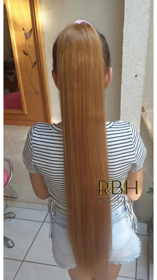 Rabo de cavalo liso 75cm bio fibra RBH