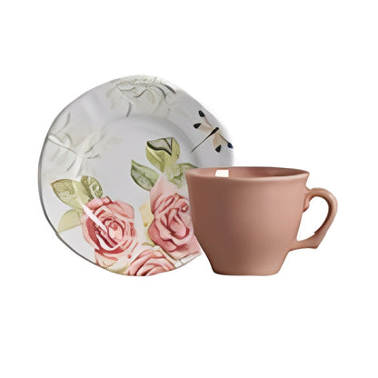 Set of 6 cups of Coffee with saucer Jardim Encantado 100ml