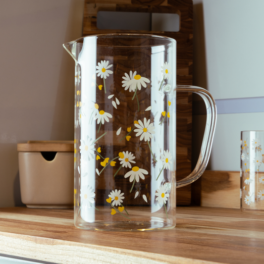 Pitcher Sunflower Borosilicate glass 1,2 Liters