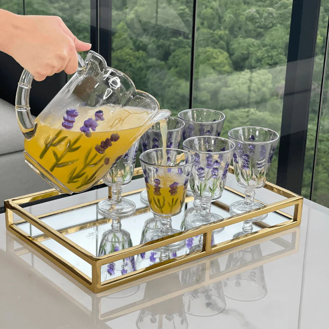 Tabletop set of Crystal Lavender 15 Pieces