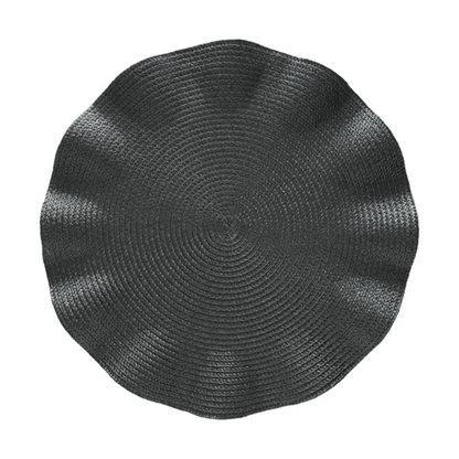 Individual round placemat Luna Wave Musgo 38cm