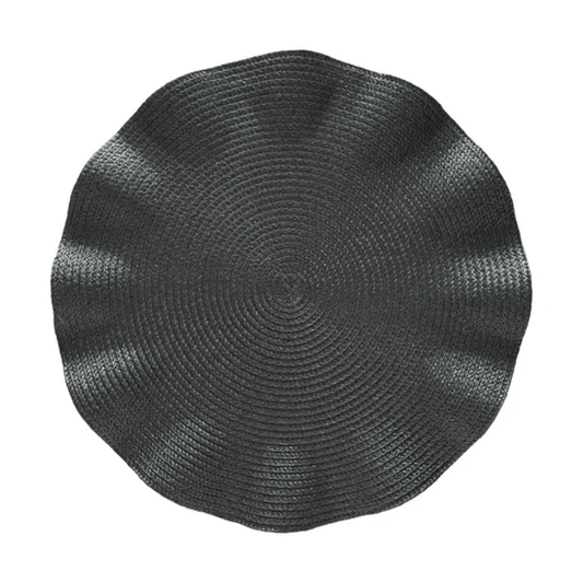 Individual round placemat Luna Wave Musgo 38cm