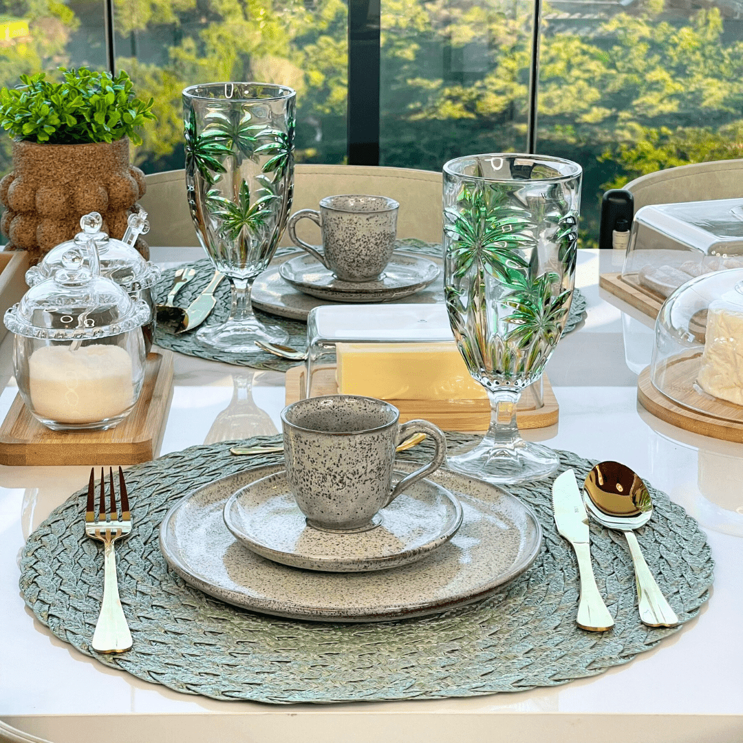 Flatware set Gold Stainless steel 24 Pieces
