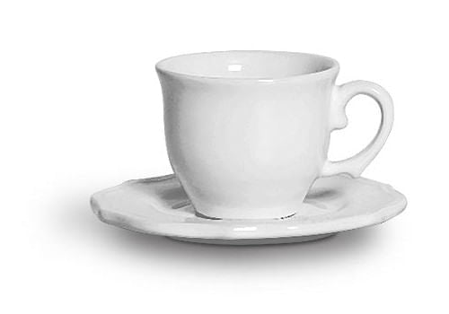 Set of 6 Tea cups with Píres Algarve White 200ml