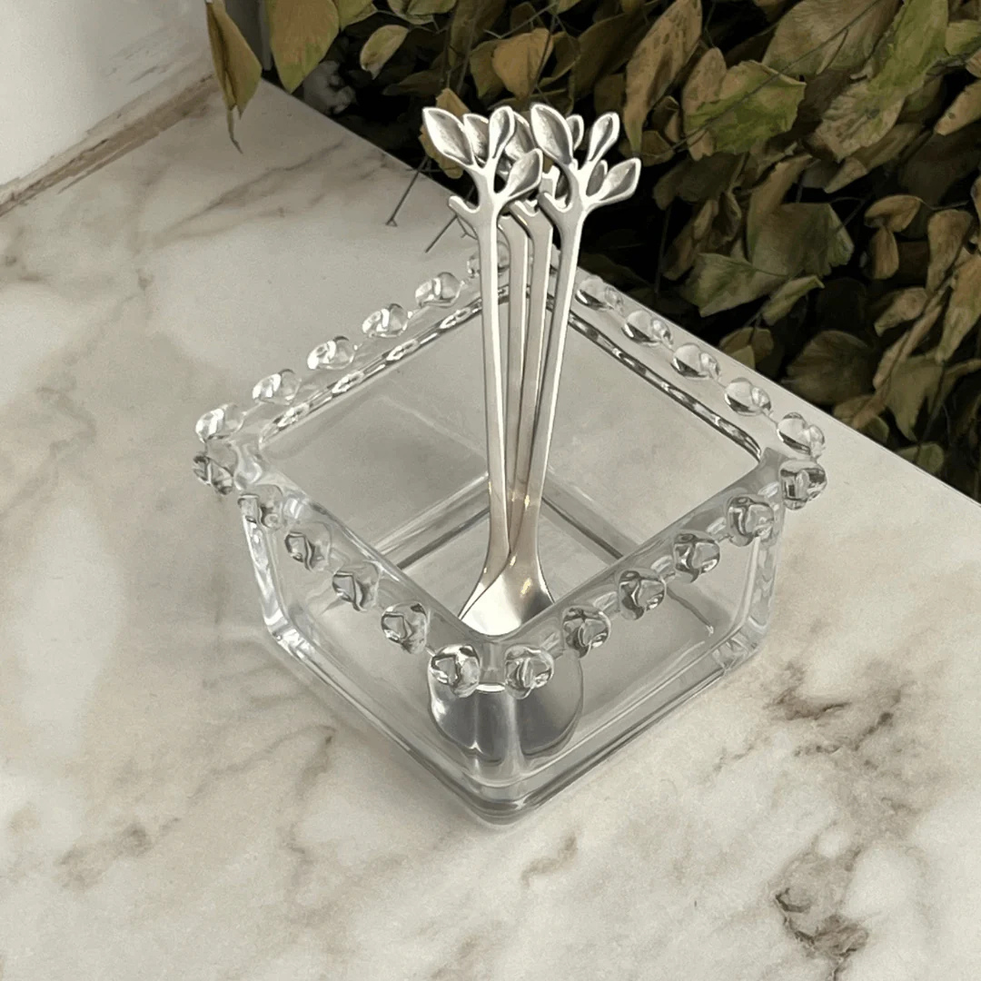 Kit 3 Bowl Square Heart and 1 Platter