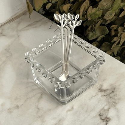 Kit 3 Bowl Square Heart and 1 Platter